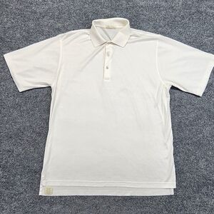 Mens Peter Millar large off white polo